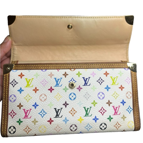 Louis Vuitton x Murakami LMT ED. Monogram Multicolor Porte Tresor Wallet W/ COA - Picture 5 of 16